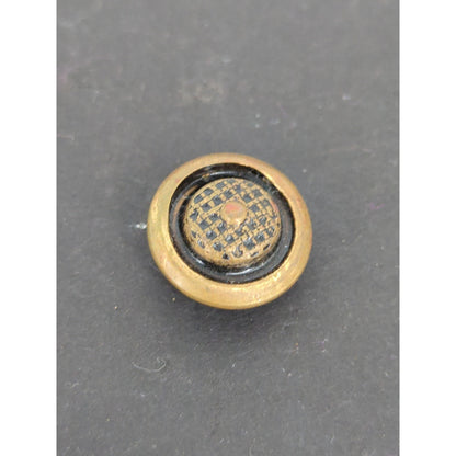 LOT of 10 Antique Vintage YSL Victorian Brass Mixed Materials Buttons ESTATE E