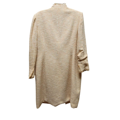 Kasper Vintage Tweed Bouclé Longline Trench Coat Blazer Size 14