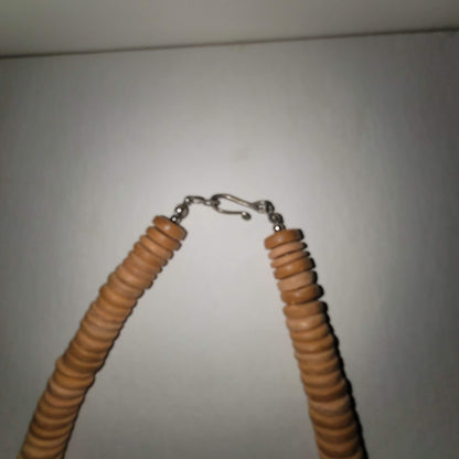 Multi Strand Necklace Wood Seed statement jewelry layering