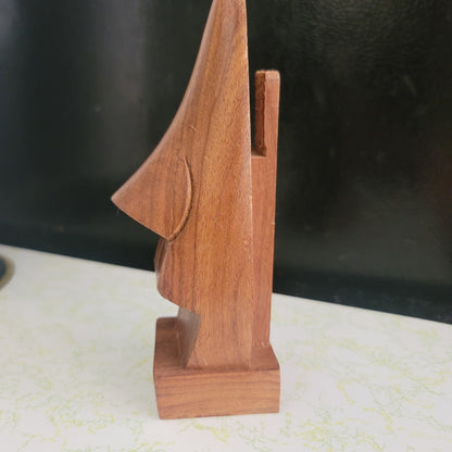 Nose Shaped Wooden Glasses Rest Holder Storage Funny Statue Face Wood Handmade