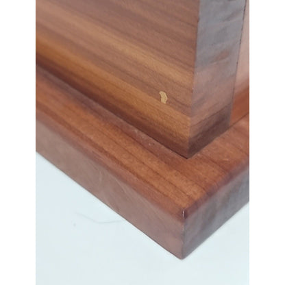 VINTAGE HAND CRAFTED HINDGED LID WOODEN CEDAR BOX 8x5x4.5 Stash Trinket HIDEAWAY