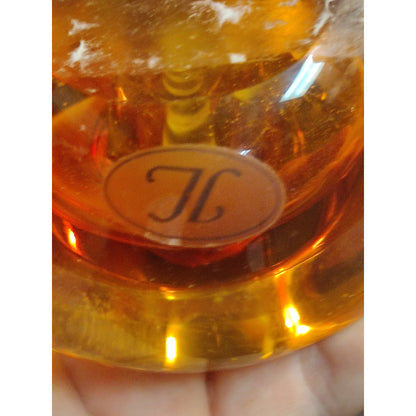 Vintage Houbigant Sommerso Art Glass Perfume Bottle Amber Topaz Signed Base