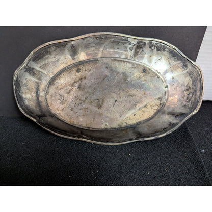 Vintage National Silver Co. Ornate Chased Oval Silverplate Tray