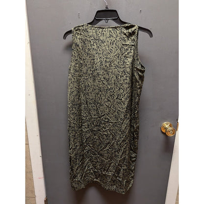 H Halston Washed Satin Dress in Abstract Souk Print Size XS Sleeveless NEW $88
