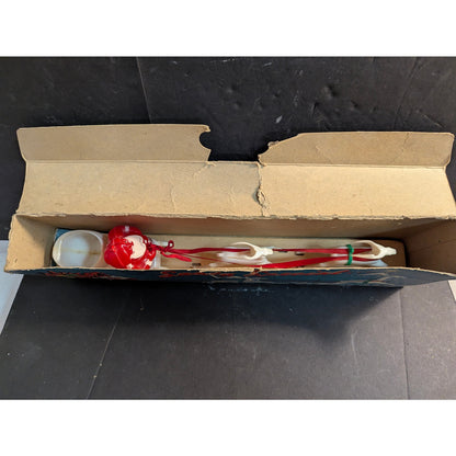 VTG 1950s E. ROSEN HARD PLASTIC SANTA SPECIAL REINDEER CANDY CONTAINER w BOX