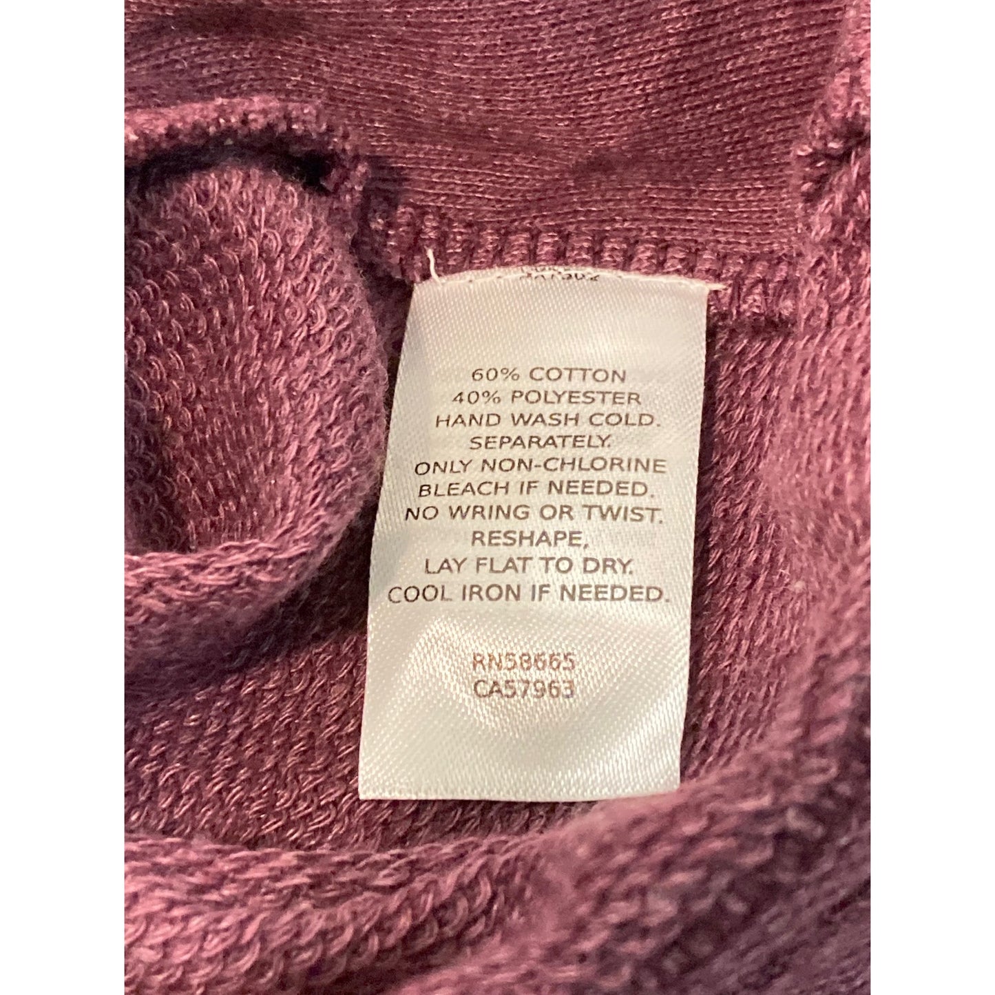 NWT Susina Long Sleeve Shirt Top Raw Hem Edges Sz Medium in Burgundy Fig