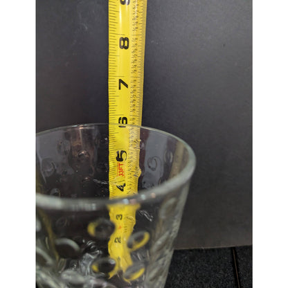 Vintage Mid-Century Bubble Anchor Hocking Clear Glass Tumblers Highball Set of 8
