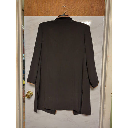 Anna Maxwell Dress Jacket Set 16W Black Tan Contrast Piping Professional