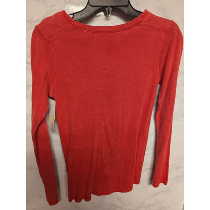 NEW Zella Youth XL ( 14/16) red long sleeve Activewear layering Tee Crew Neck