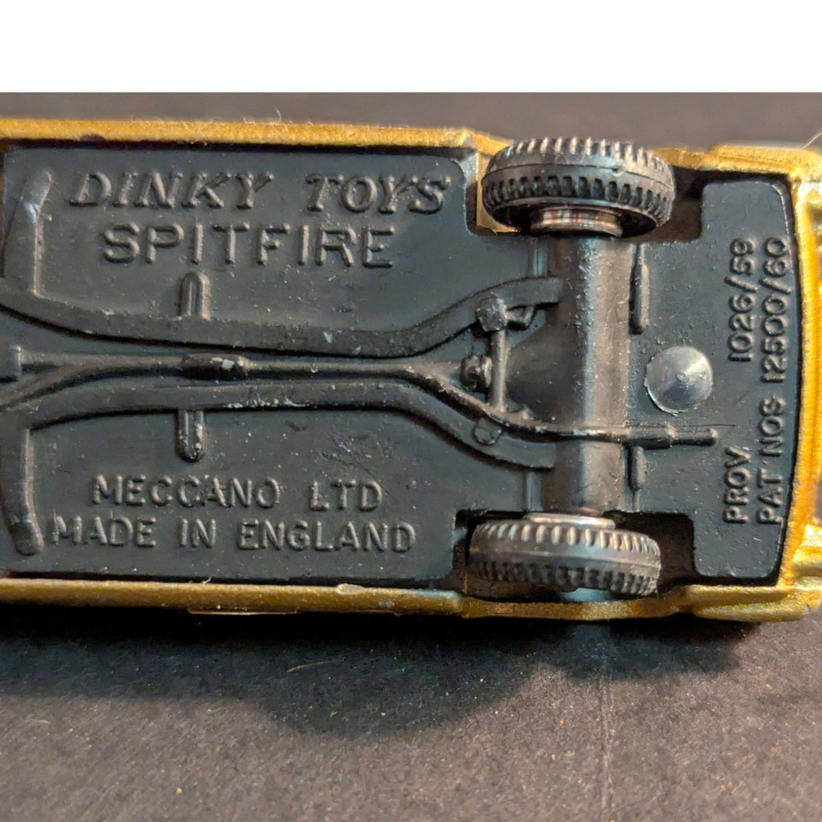 Vintage Dinky Toys Triumph Spitfire Gold Diecast Model Car Made in England