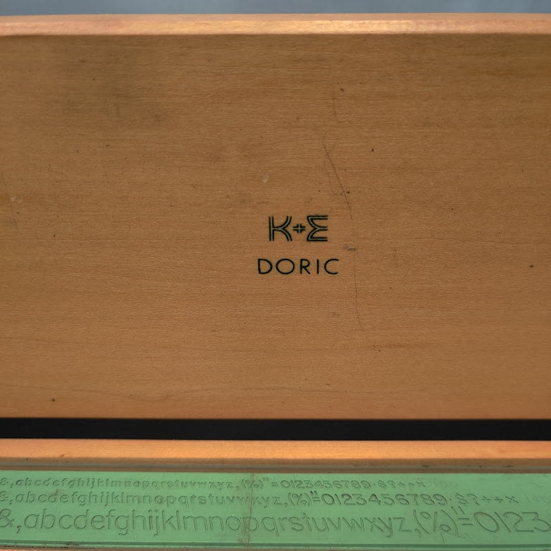 Vintage Keuffel Esser K&E Doric Lettering Set 8935 Technical Drafting Tool Case