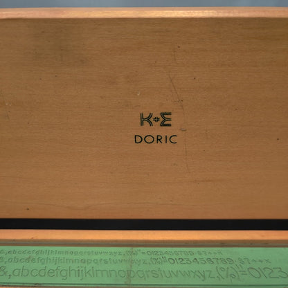 Vintage Keuffel Esser K&E Doric Lettering Set 8935 Technical Drafting Tool Case