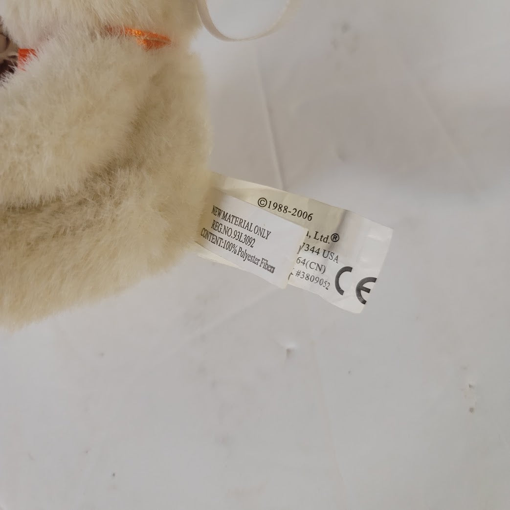 Boyd's BearsBoyds -  Mini Birthday Bear - White Bear - Jointed - Colored Pawpads