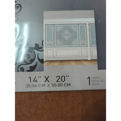 Redesign with Prima "Damask Panels" Silk Screen Stencil