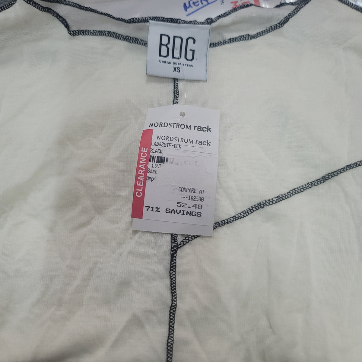 Urban Outfitters BDG Inside Out Top NEW TOP SHIRT Blouse black cream XS $148