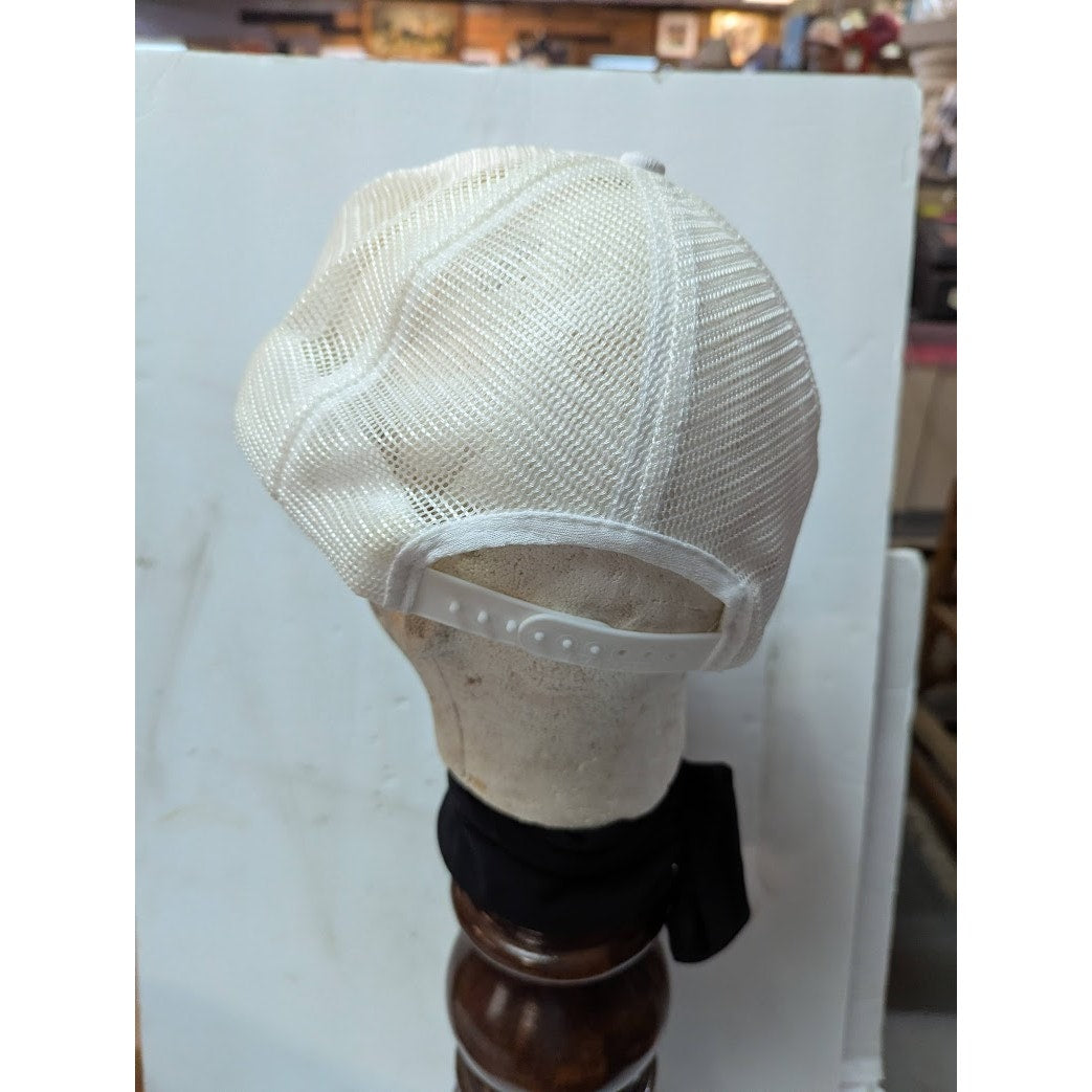 VINTAGE Capital white Snap Back Adjustable TRUCKER Hat Mesh Foam Cap Fishcasters
