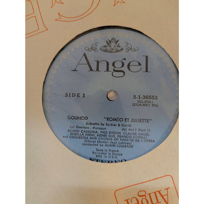 Gounod Romeo and Juliet Freni Corelli Angel S-3732 3-LP Box Set Records Libretto