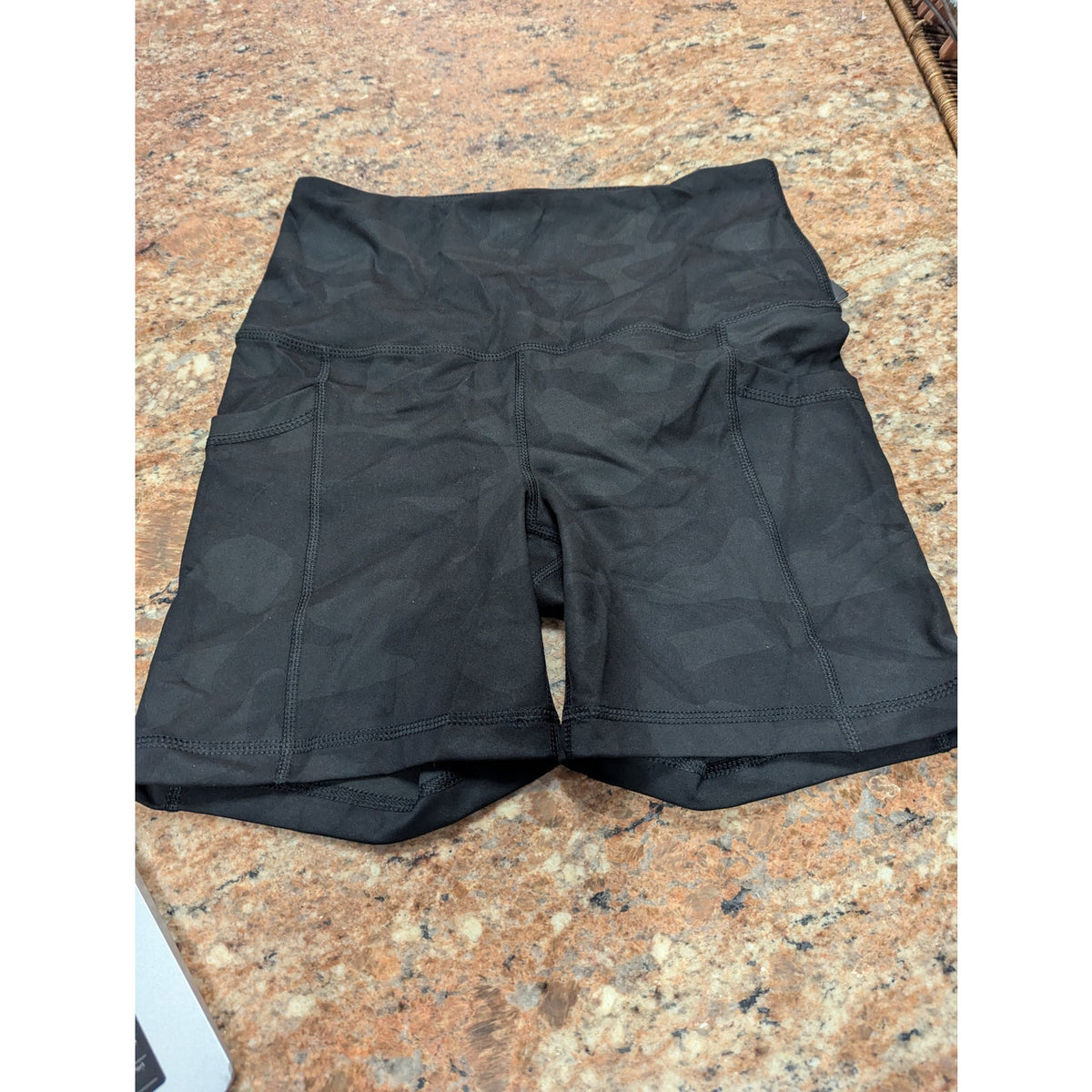 90 Degree By Reflex black camo bike Athletic Shorts Elasticized Waist XS pocket