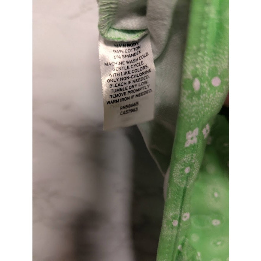 NEW Nordstrom BP Tie Halter Crop Top in Green Frosty Foulard Size 1X Extra Large