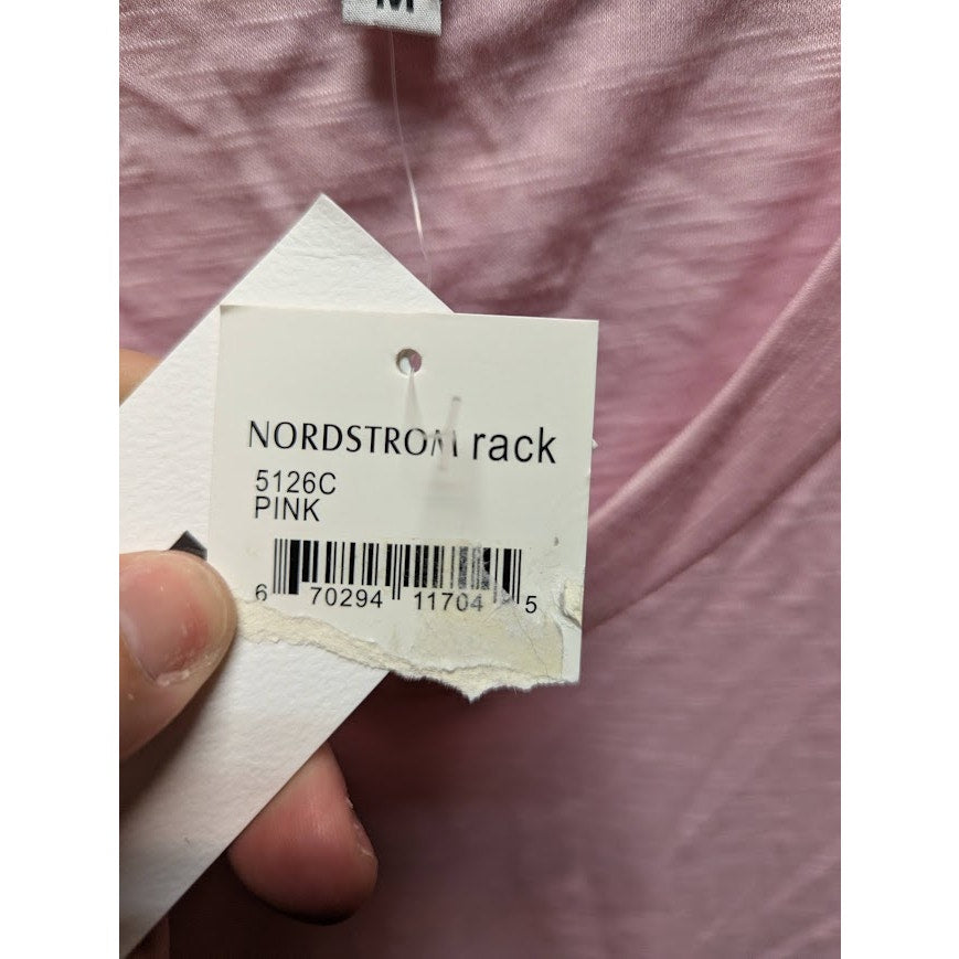 NEW Kikit Size Medium Pink VNeck short Sleeve Tee Tshirt Casual