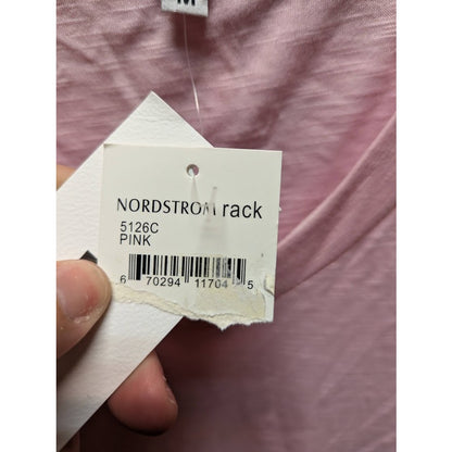 NEW Kikit Size Medium Pink VNeck short Sleeve Tee Tshirt Casual
