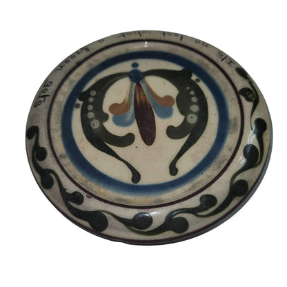 VINTAGE Torquay Scandy Tea Pot Plate Pottery Mottoware Longpark plate lid butter
