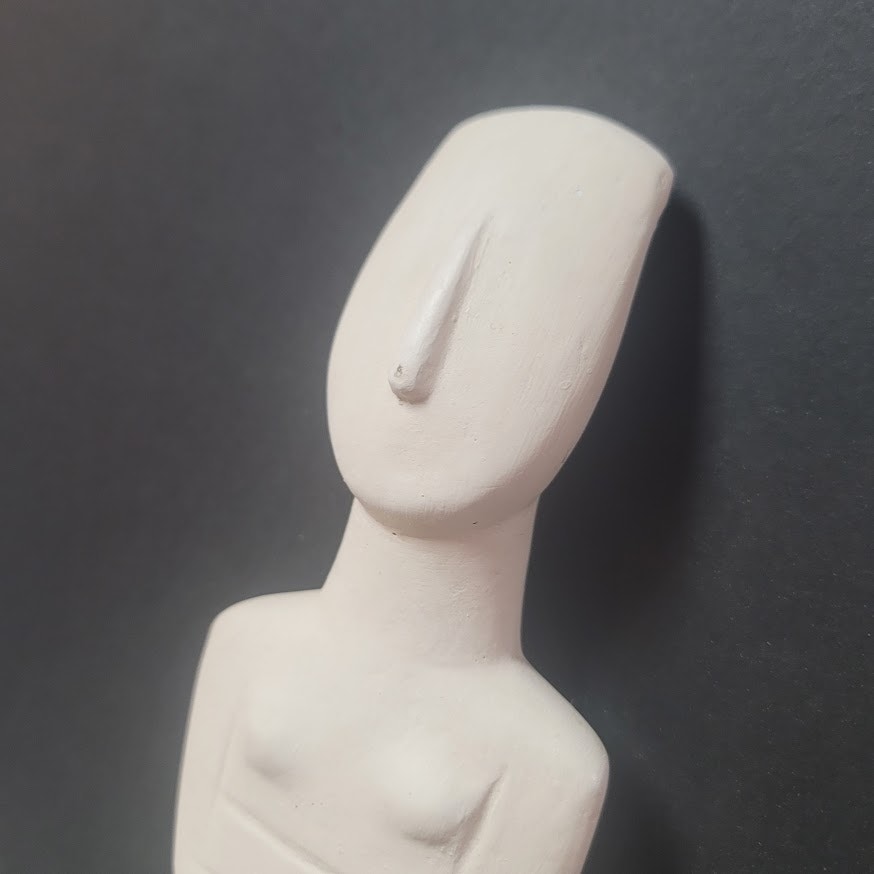 Naxos Cycladic idol statue figurine art history museum replica large plaster