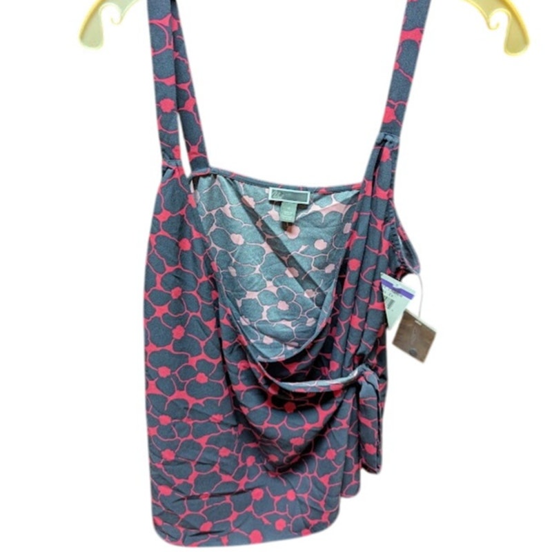 Chelsea 28 Medium Floral Wrap Tie Front Top Cami Tank V Neck Summer Spring NWT