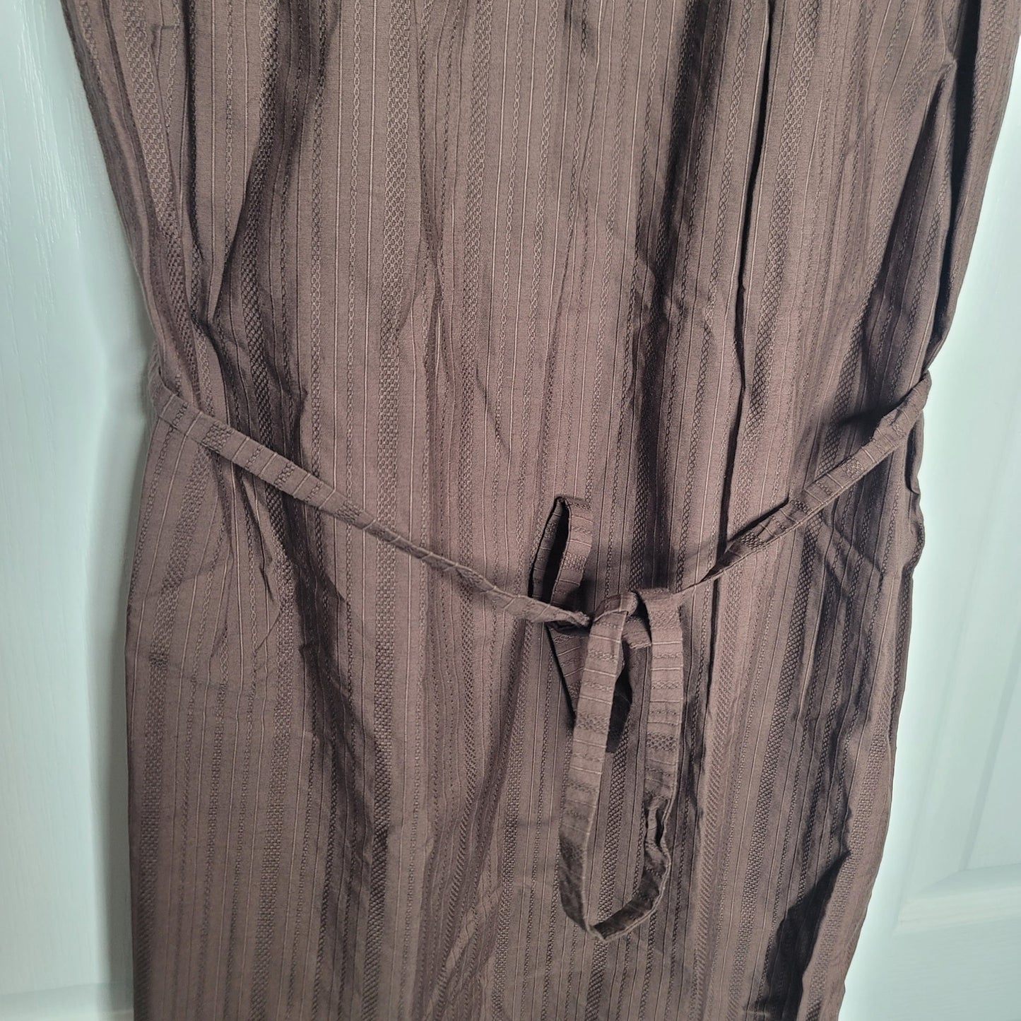 Laura Ashley brown dress NEW Womens Size 11 Brown Sleeveless Lace Detail belted