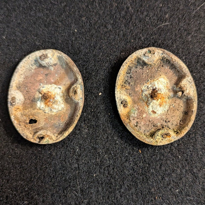 Civil War Artillery Horse Harness Lot Stamped "A" Bridle Rosettes Teamster Plate
