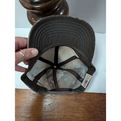 VINTAGE Paramount Snap Back Adjustable TRUCKER Hat Mesh Foam Cap USA Comouflage