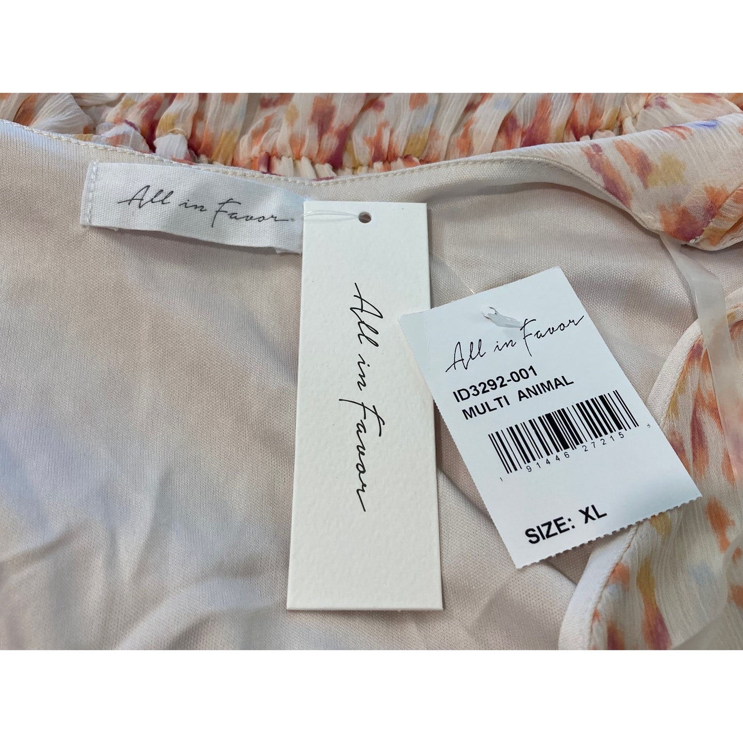 NWT All In Favor Simone Wrap Short Dress in Multi Animal Print Sz XL/Extra Large