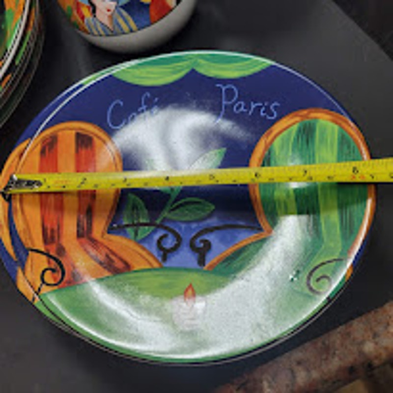 Sango Furio CAFE PARIS BREAD Plate 8" 1994 Vintage USED Two Women SET 4