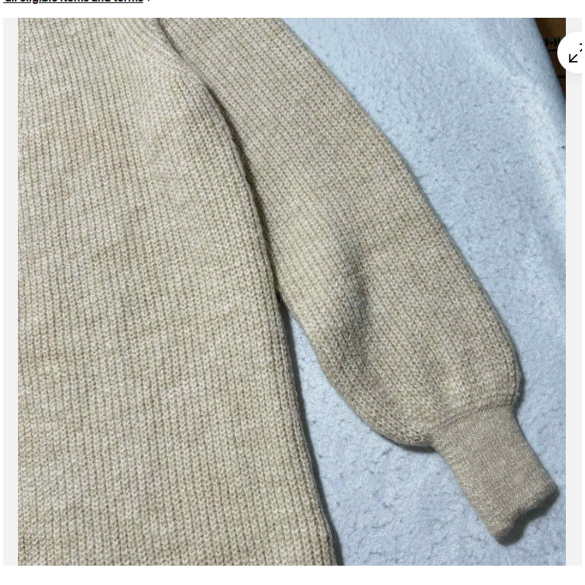 Topshop Women’s XS (0-2) Oversized Wool Blend Beige Cardigan Knit Sweater NEW