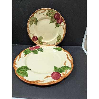 Set of 4 Vintage Franciscan Ware Red Apple Plates (2) 8" Salad (2) 9.5" Dinner