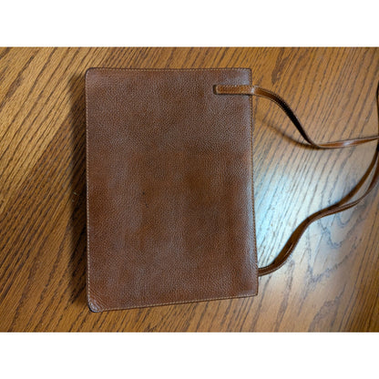 Vintage Furla Tan Leather Minimalist Crossbody Shoulder Bag