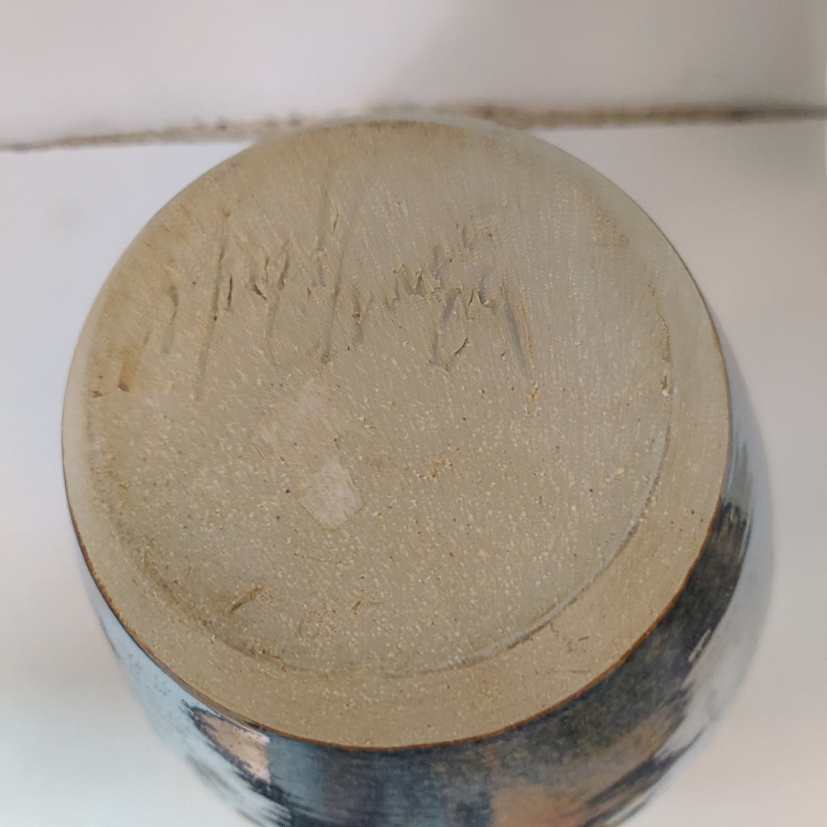 Hand-Thrown Studio Pottery Pitcher with Drip Glaze, Signed & Dated 2009