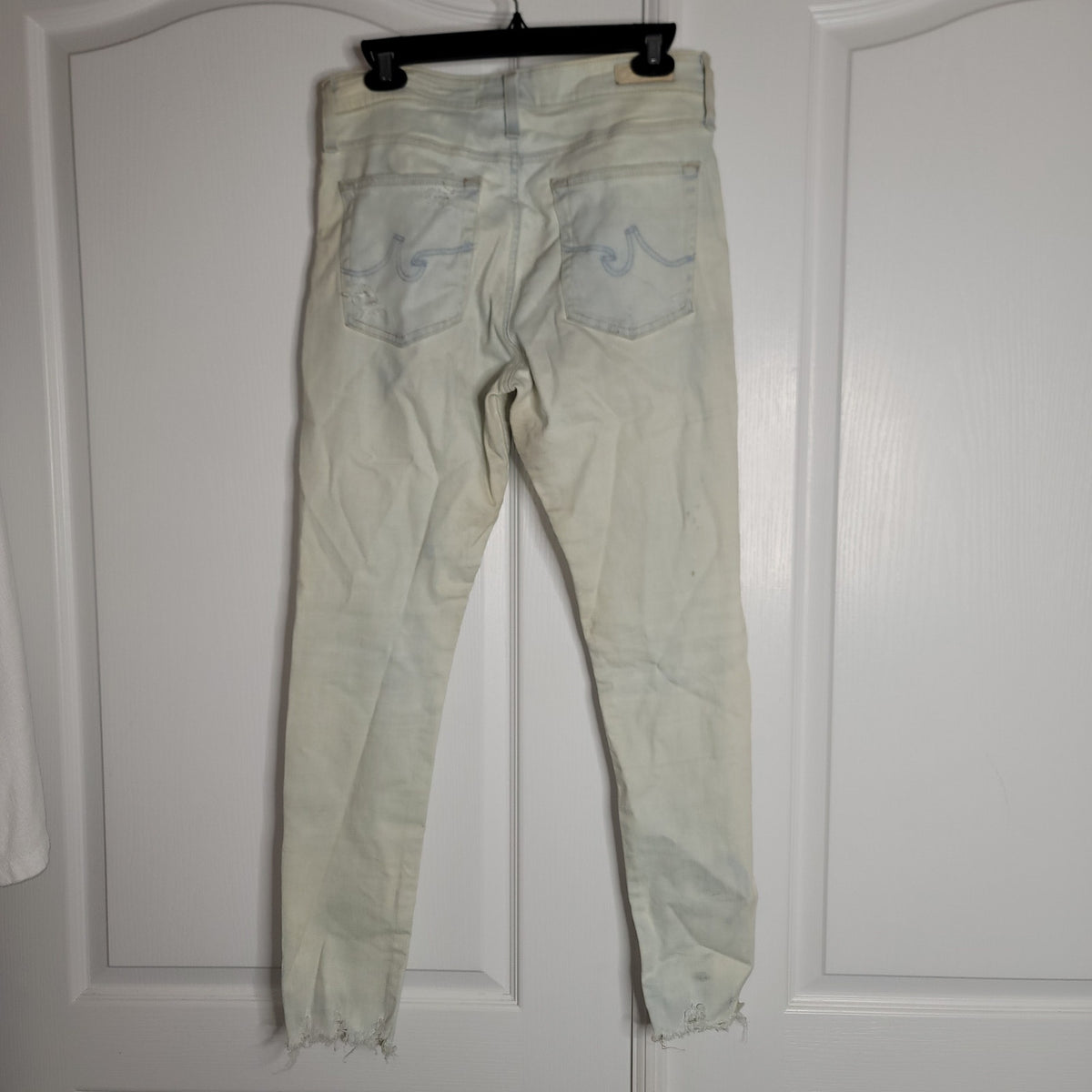 AGOLDE adriano goldschmied distressed acid wash skinny jeans 30 regular FRAYED
