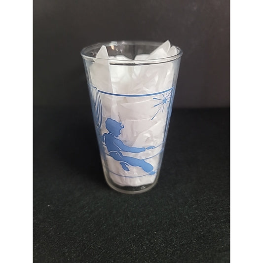 Children's Nursery Rhyme Hazel Atlas 1940s Glass Drinking Cup JELLY jar TWINKLE