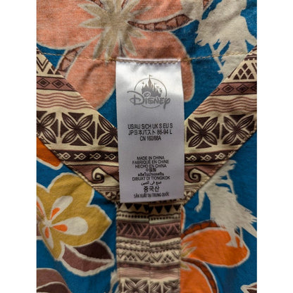 Disney The Dress Shop Dress Small Teal Orange Floral Tiki Disneybound Moana