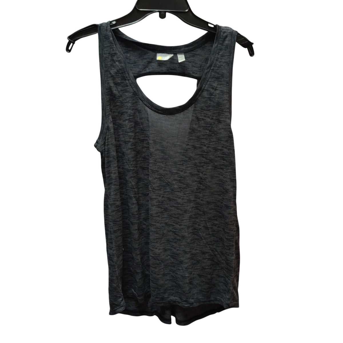 Zella Heathered Gray Keyhole Tank Top Activewear Yoga Studio Performance Medium
