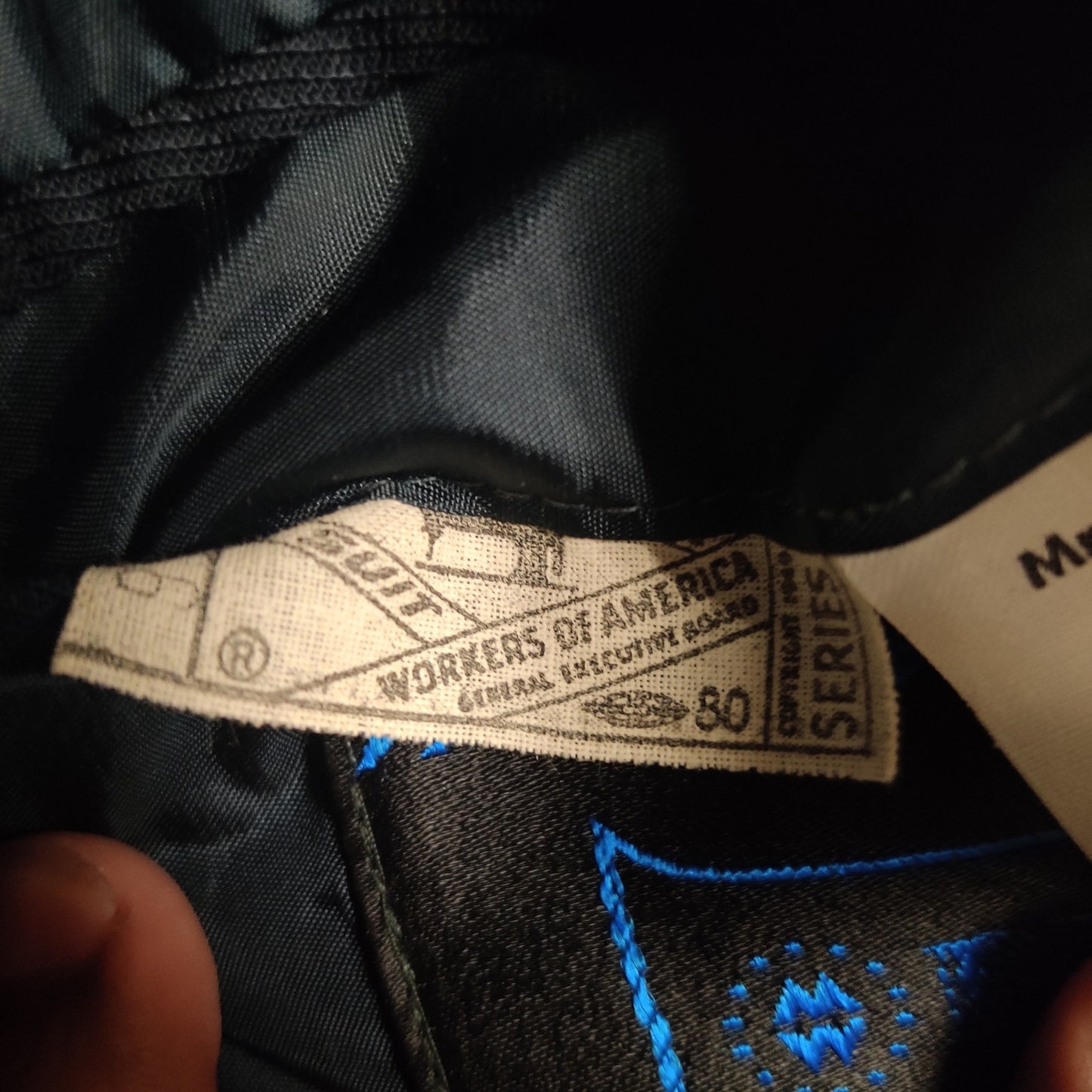 Vintage Brent Men Pinstripe Suit Blazer Jacket Dark Navy 39-28L Classic Business
