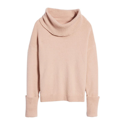 Chelsea 28 Soft Cowl Neck Cuff Sleeve Sweater SMALL in Pink Adobe NWT