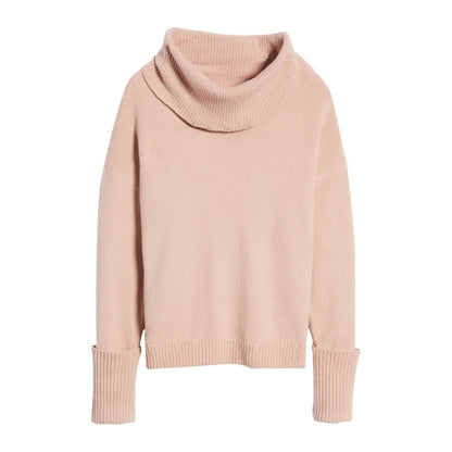 Chelsea 28 Soft Cowl Neck Cuff Sleeve Sweater SMALL in Pink Adobe NWT