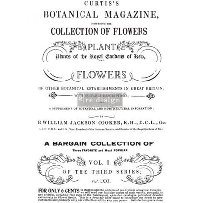 Re Design Prima Transfer Sticker Botanical MAGAZINE 24x35"