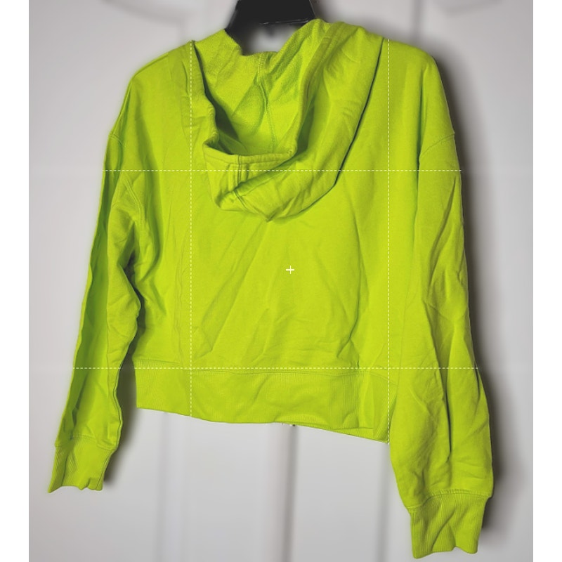 NWT Abound Crop Full Zip Long Sleeve Knit Hoodie in Green Prairie xl EXTRALARGE