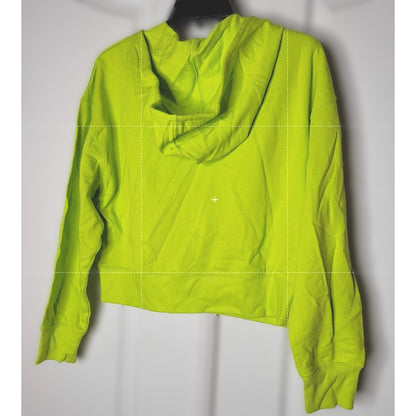 NWT Abound Crop Full Zip Long Sleeve Knit Hoodie in Green Prairie xl EXTRALARGE
