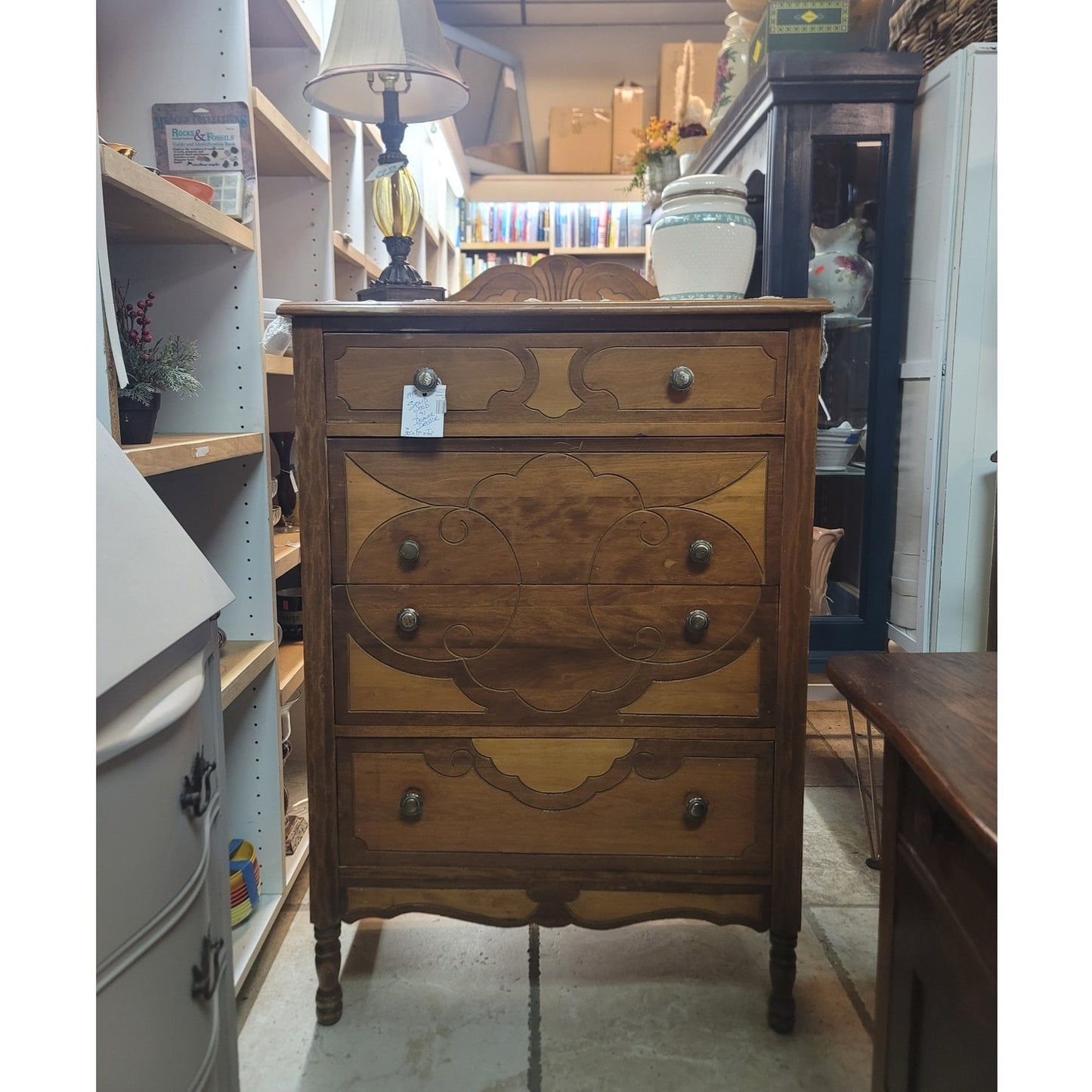 Secondhand Sandies: Solid wood Small space 4 Drawer dresser
