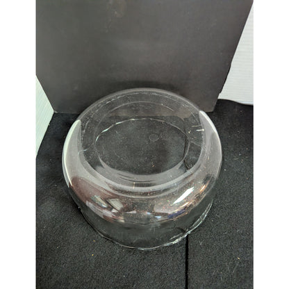 Vintage Clear Glass Scalloped Rim Serving Bowl 10" Large Salad Fruit