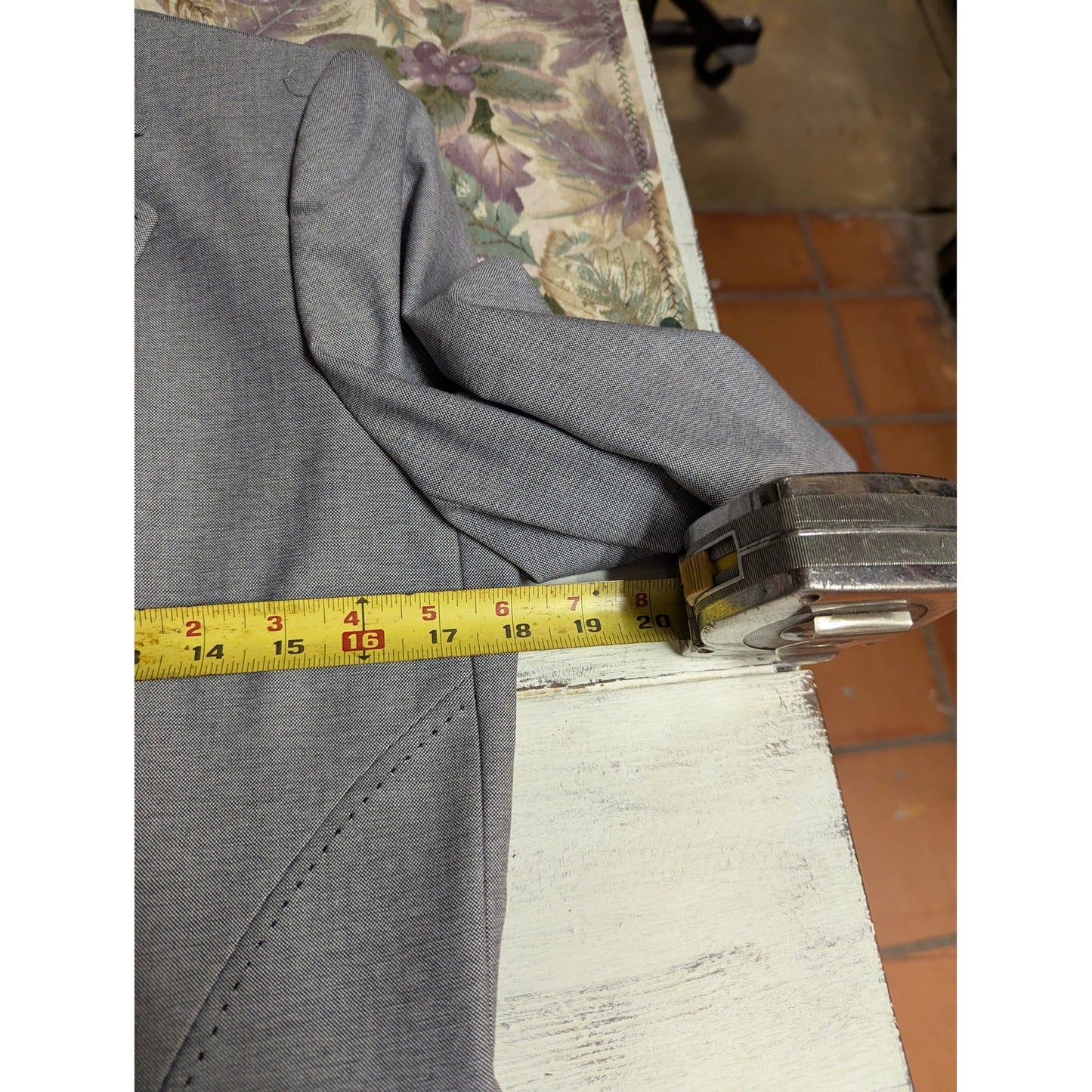 Antonio Melani Grey Tailored Blazer Pick Stitch Professional Workwear Size 6